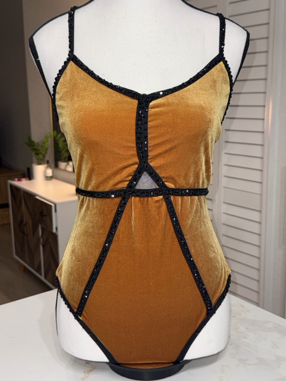 Semi-Custom Rhinestoned Dance Costume - Costume Gallery Adult Small